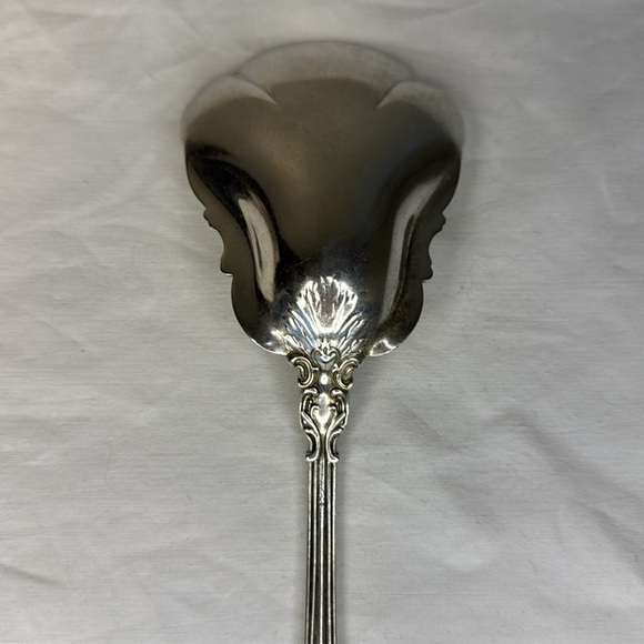 Vintage Silverplate Ornate Serving Spoon 10.5" - Picture 6 of 7